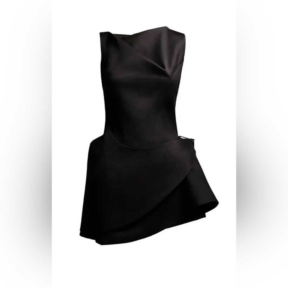 BNWT H&M Mugler wool draped dress size L